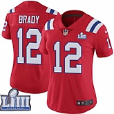 Women Nike Patriots 12 Tom Brady Red 2019 Super Bowl LIII Vapor Untouchable Limited Jersey,baseball caps,new era cap wholesale,wholesale hats